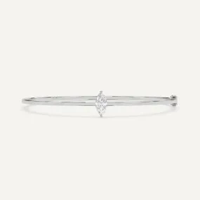 1 carat Marquise Diamond Solitaire, Bangle Bracelet