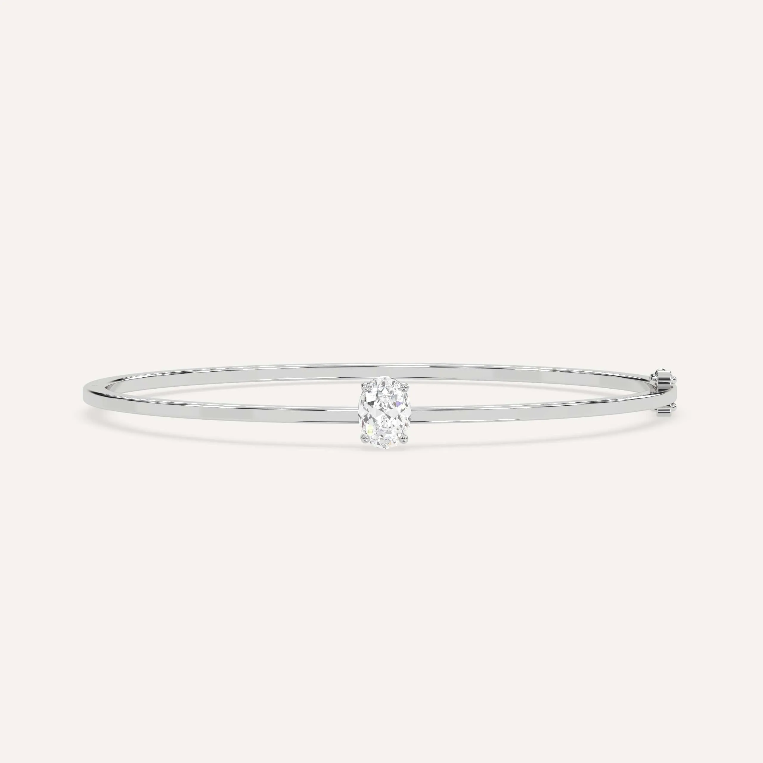 1 carat Oval Diamond Solitaire, Bangle Bracelet