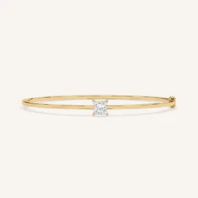 1 carat Princess Diamond Solitaire, Bangle Bracelet