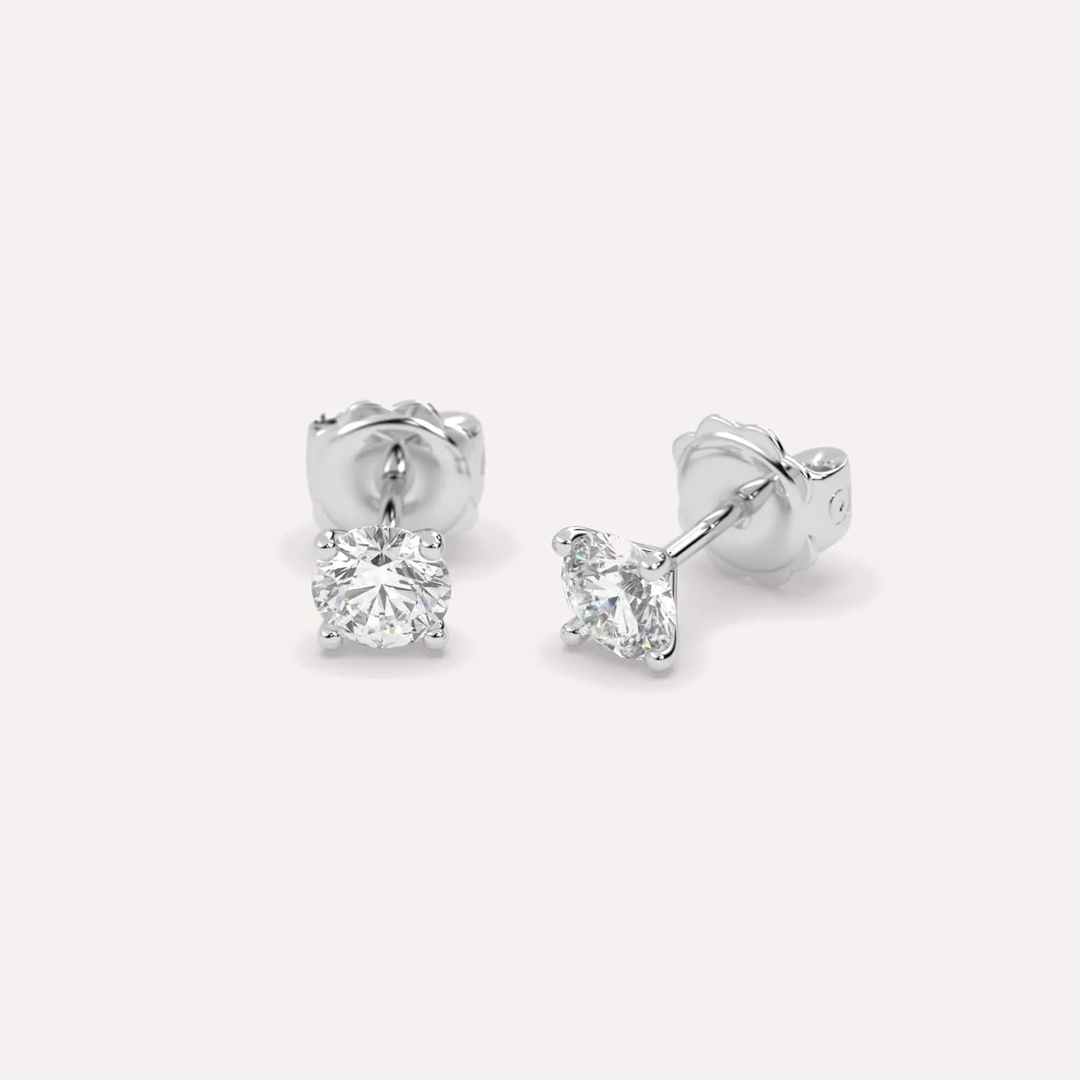 1 carat Round Diamond Stud Earrings