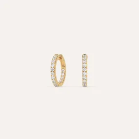 1/2 carat Diamond Hoop Earrings