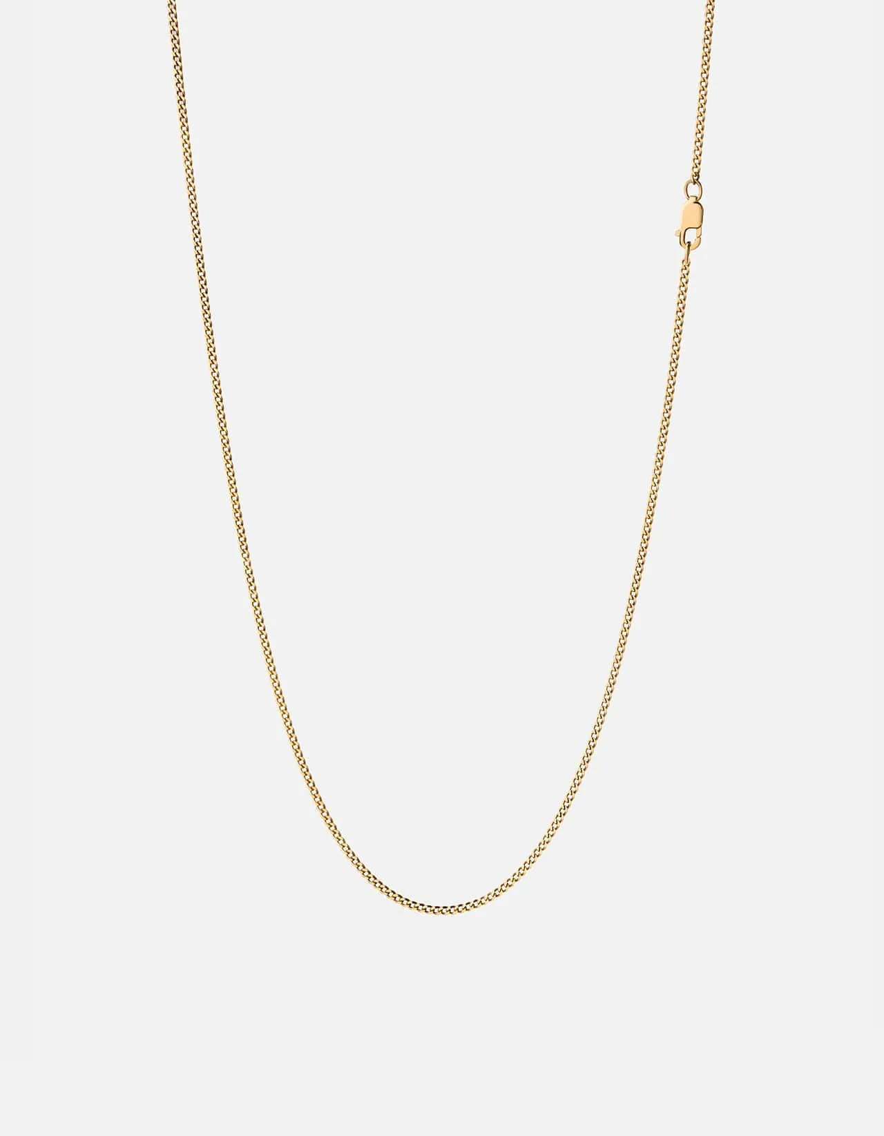 1.3mm Cuban Chain Necklace, 14K Gold