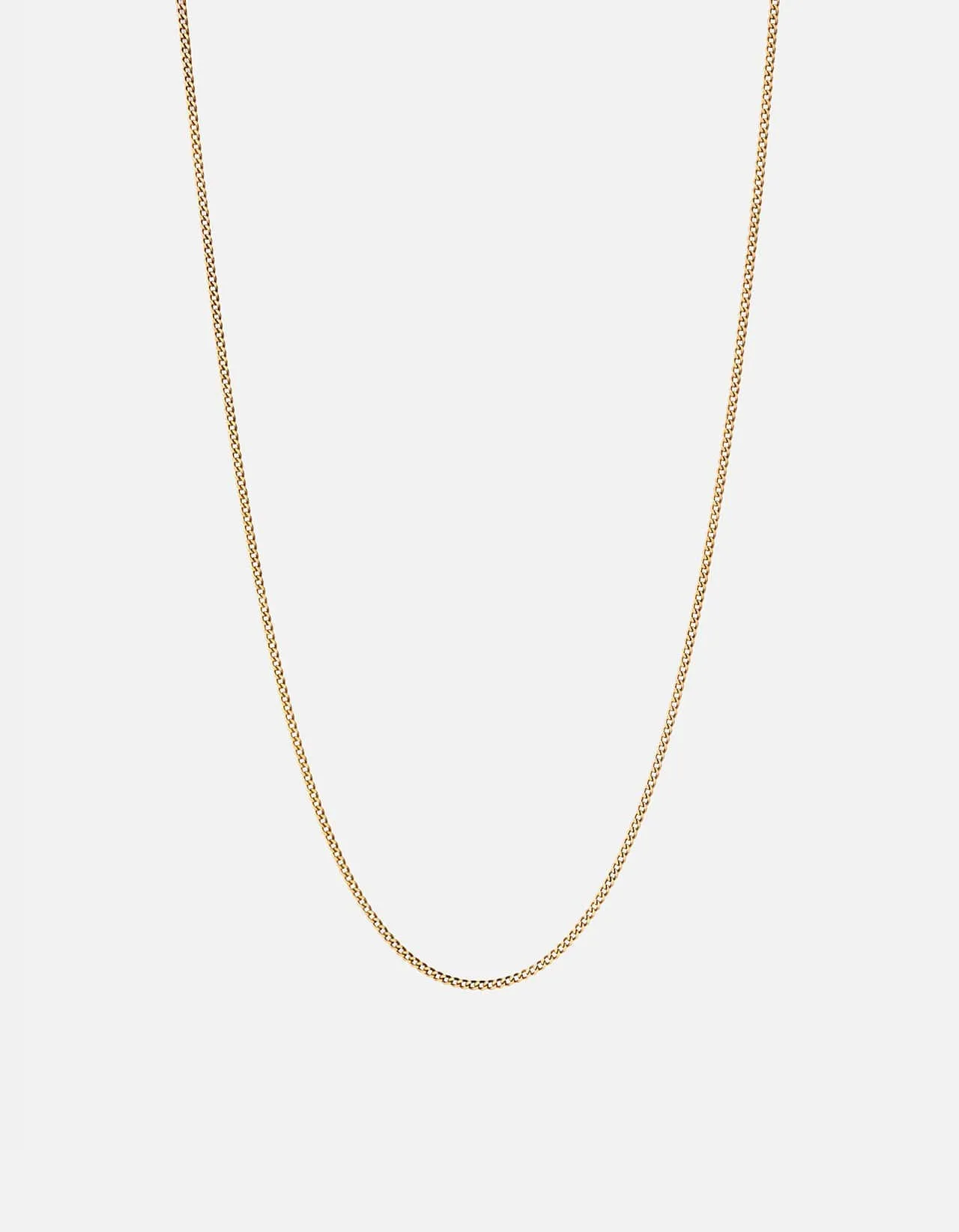 1.3mm Cuban Chain Necklace, 14K Gold