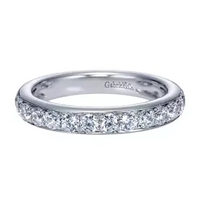 14k White Gold 1.02 Ct Diamond Wedding Band