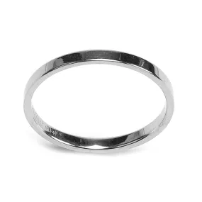 14KY & 14KW 2.0mm Square Edge Pipe Cut Wedding Bands