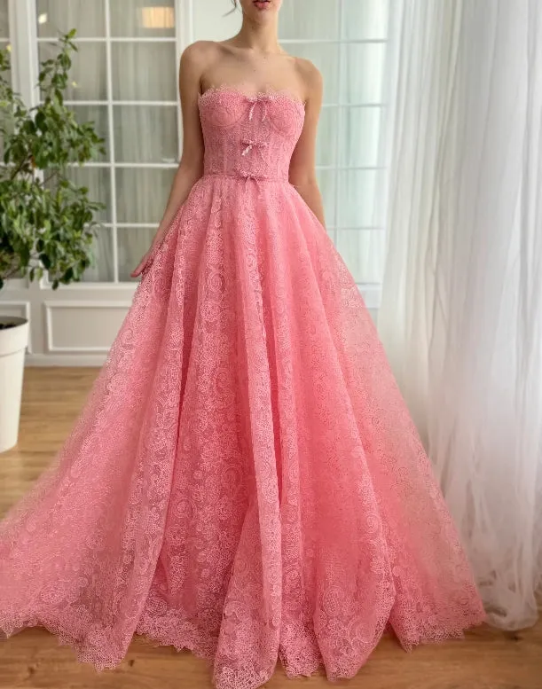 3D Lace Appliques Off Shoulder Prom Dresses for Women Tulle lovely Wedding Dress Long Ball Gown