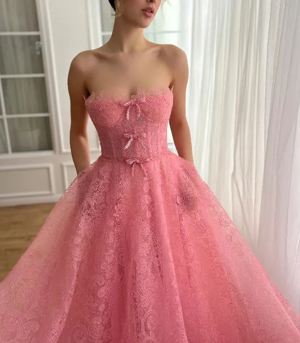 3D Lace Appliques Off Shoulder Prom Dresses for Women Tulle lovely Wedding Dress Long Ball Gown