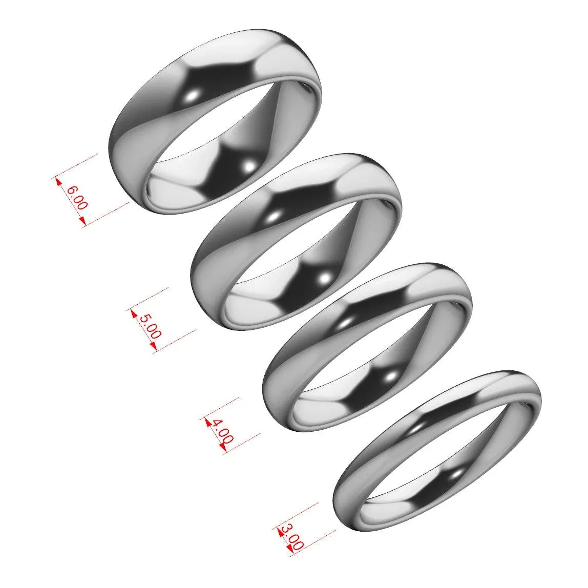 6mm Wide Ring Wedding Band