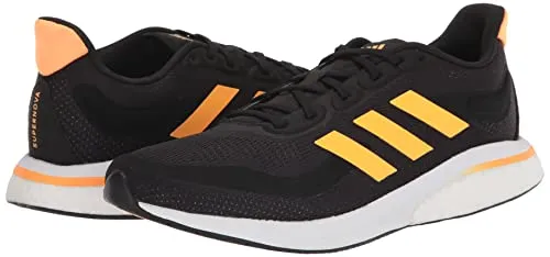 adidas Men's Supernova   Running Shoe, Core Black/Flash Orange/Flash Orange, 9