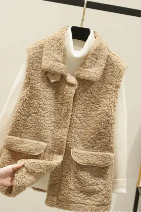 ALL MATCH WAISTCOAT PLUSH WARM VEST JACKET