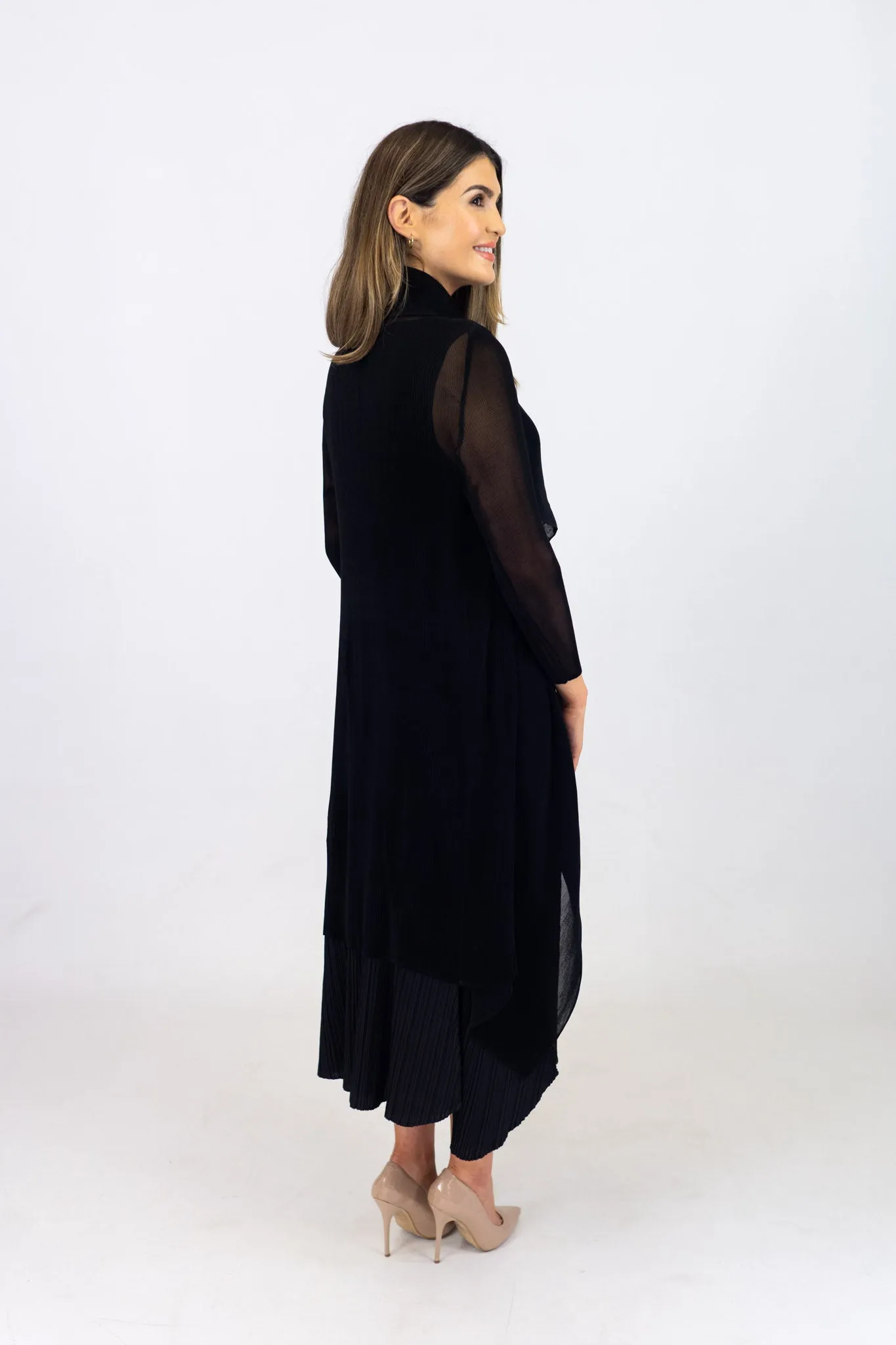 Alquema Black Estrella Dress & Collare Coat