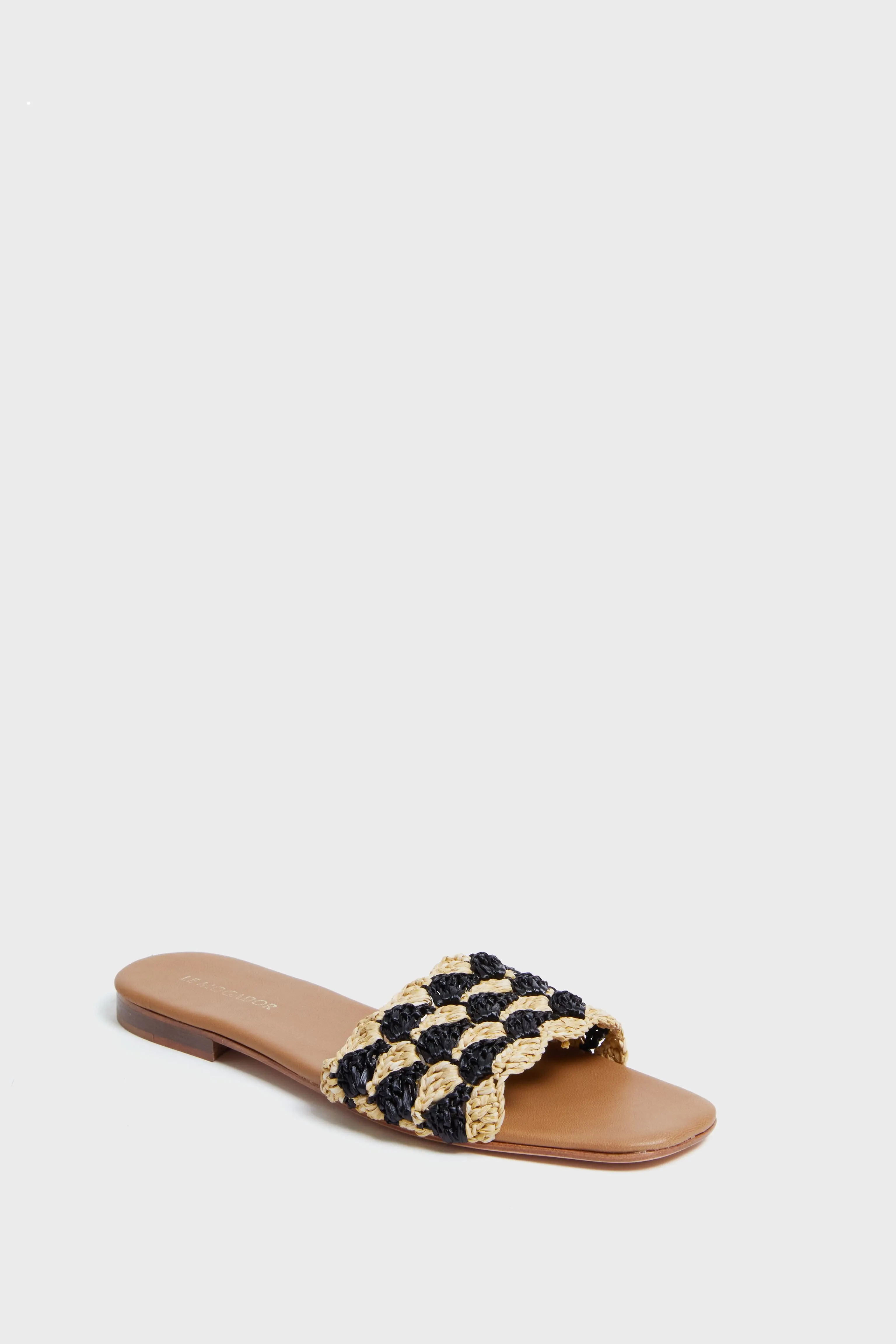 Beige and Black Gaia Sandals