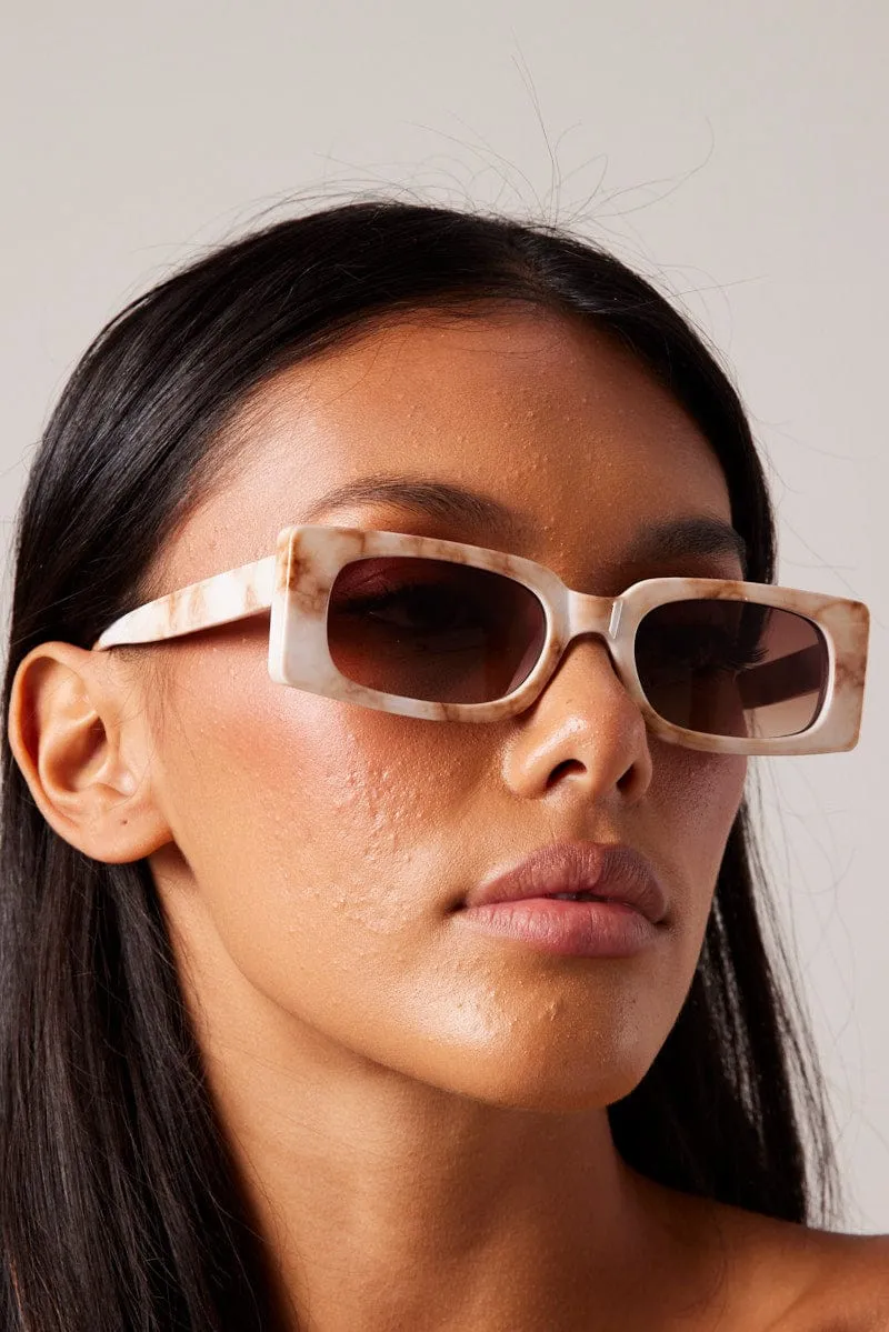 Beige Fashion Sunglasses