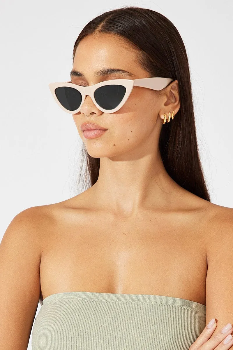 Beige Fashion Sunglasses