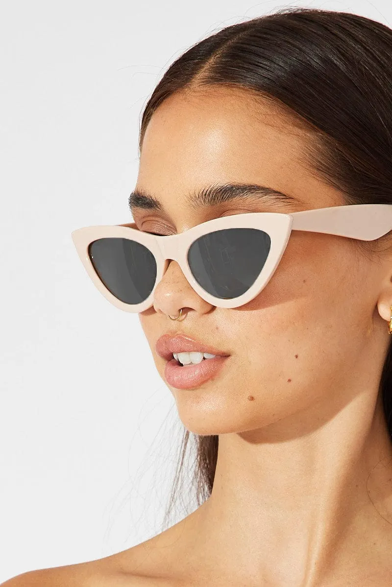 Beige Fashion Sunglasses