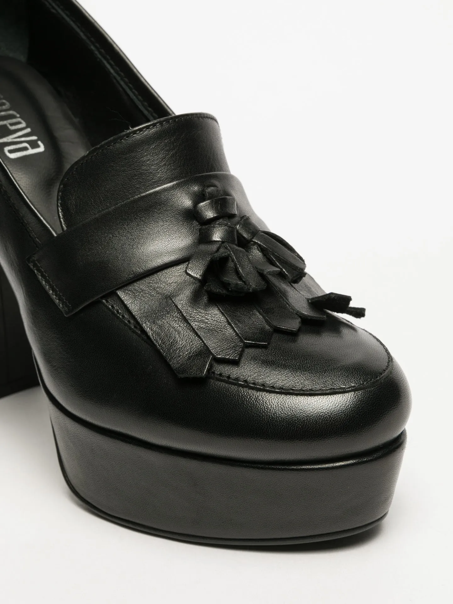 Black Chunky Heel Shoes