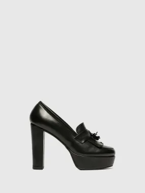 Black Chunky Heel Shoes