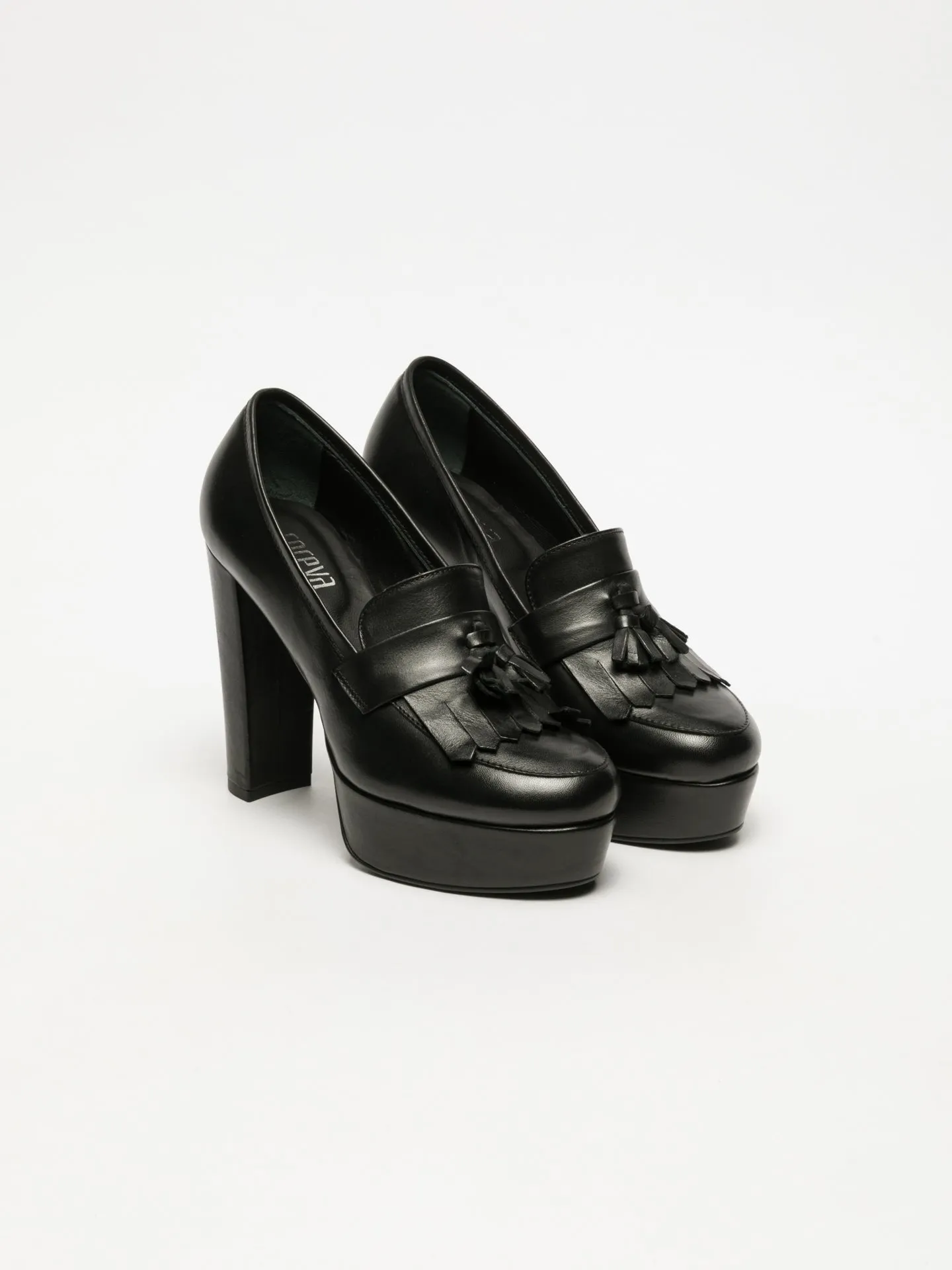 Black Chunky Heel Shoes