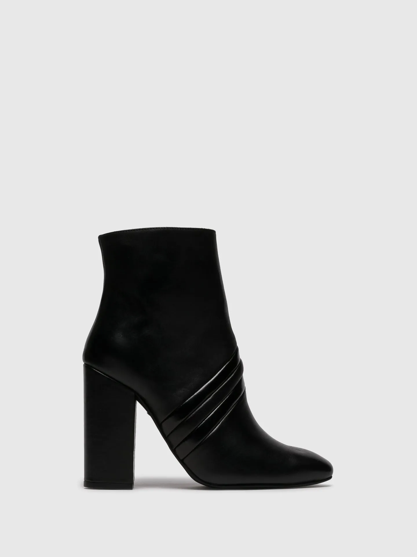 Black Zip Up Ankle Boots