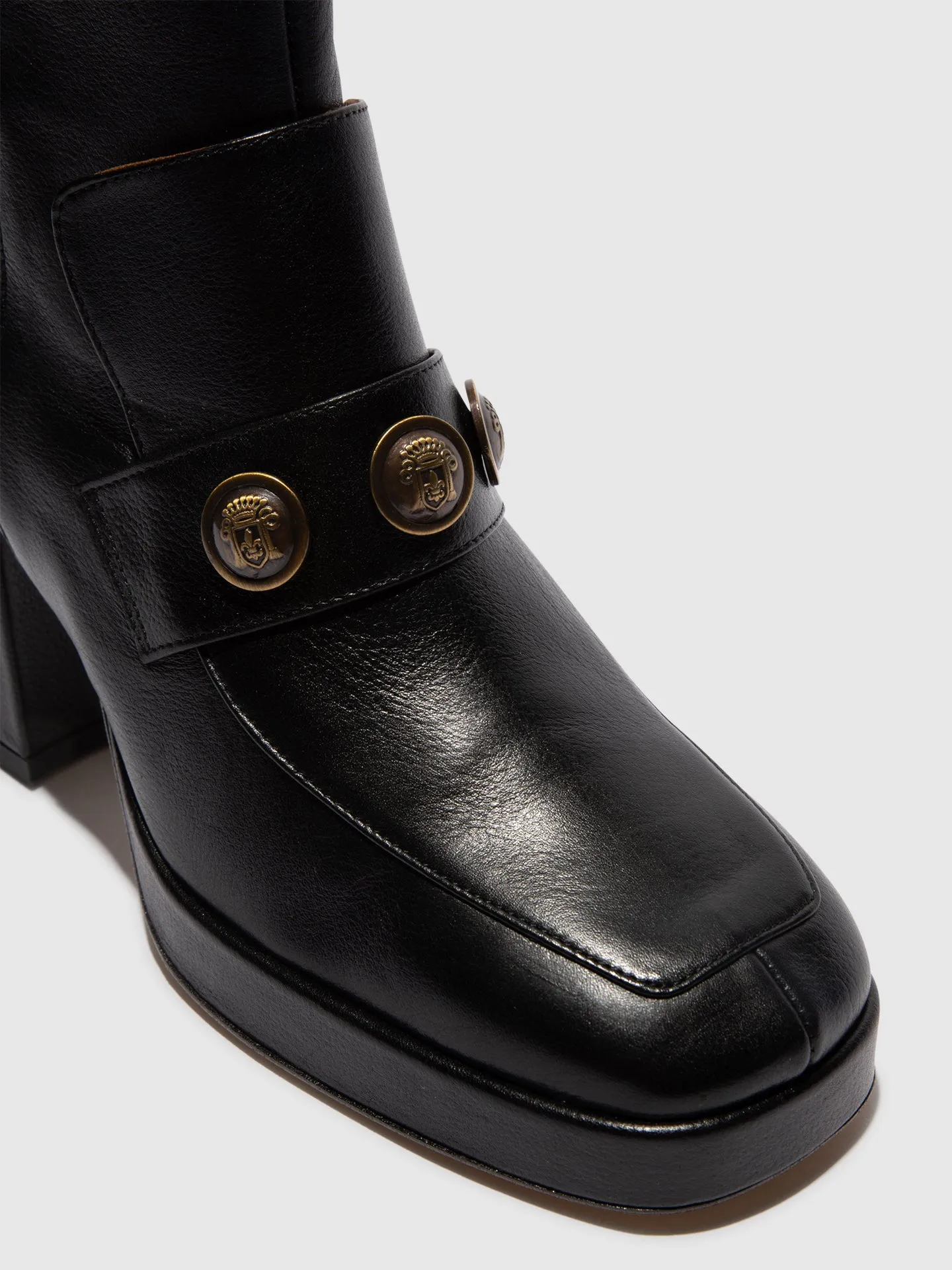 Black Zip Up Ankle Boots