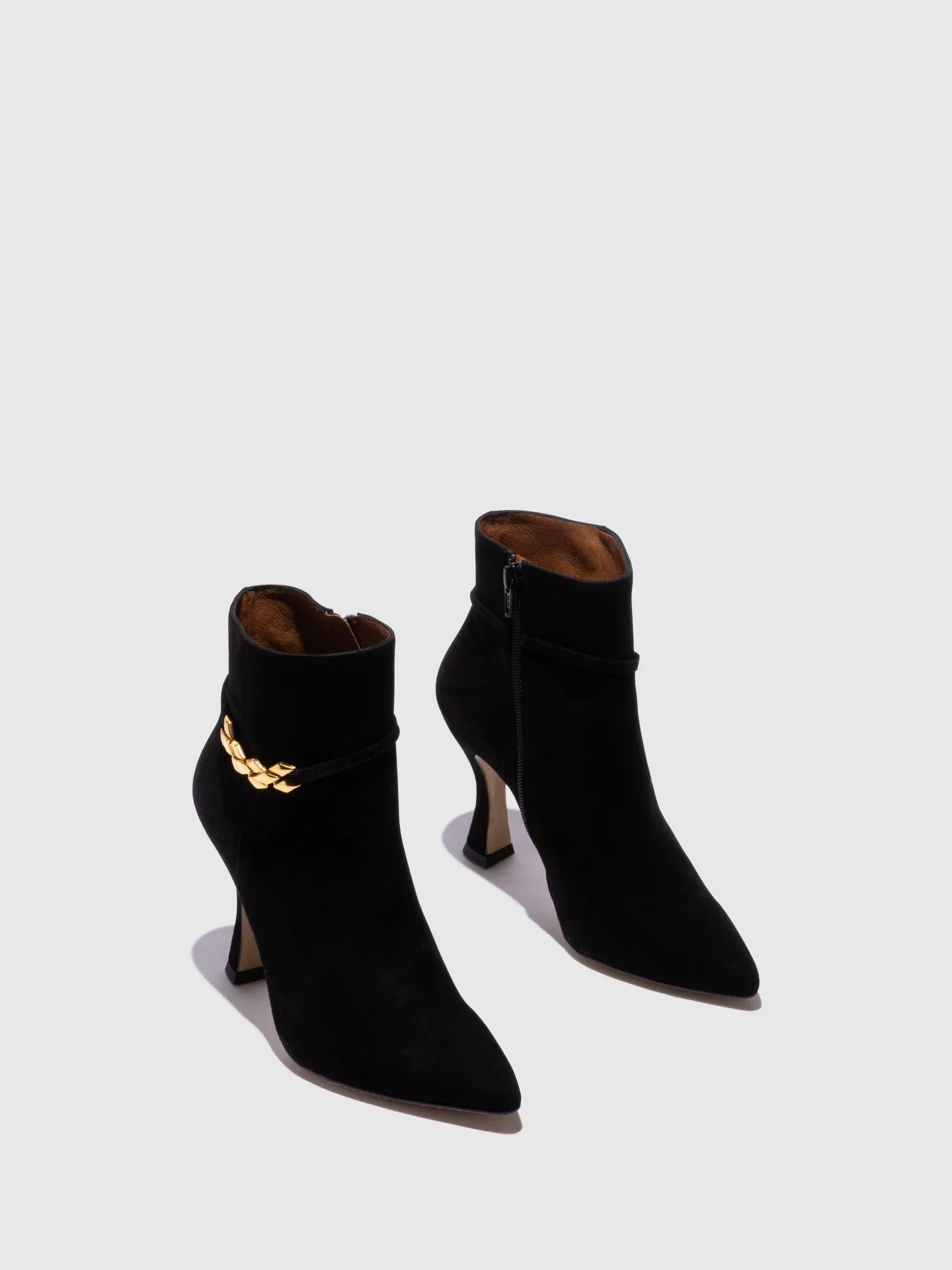 Black Zip Up Ankle Boots