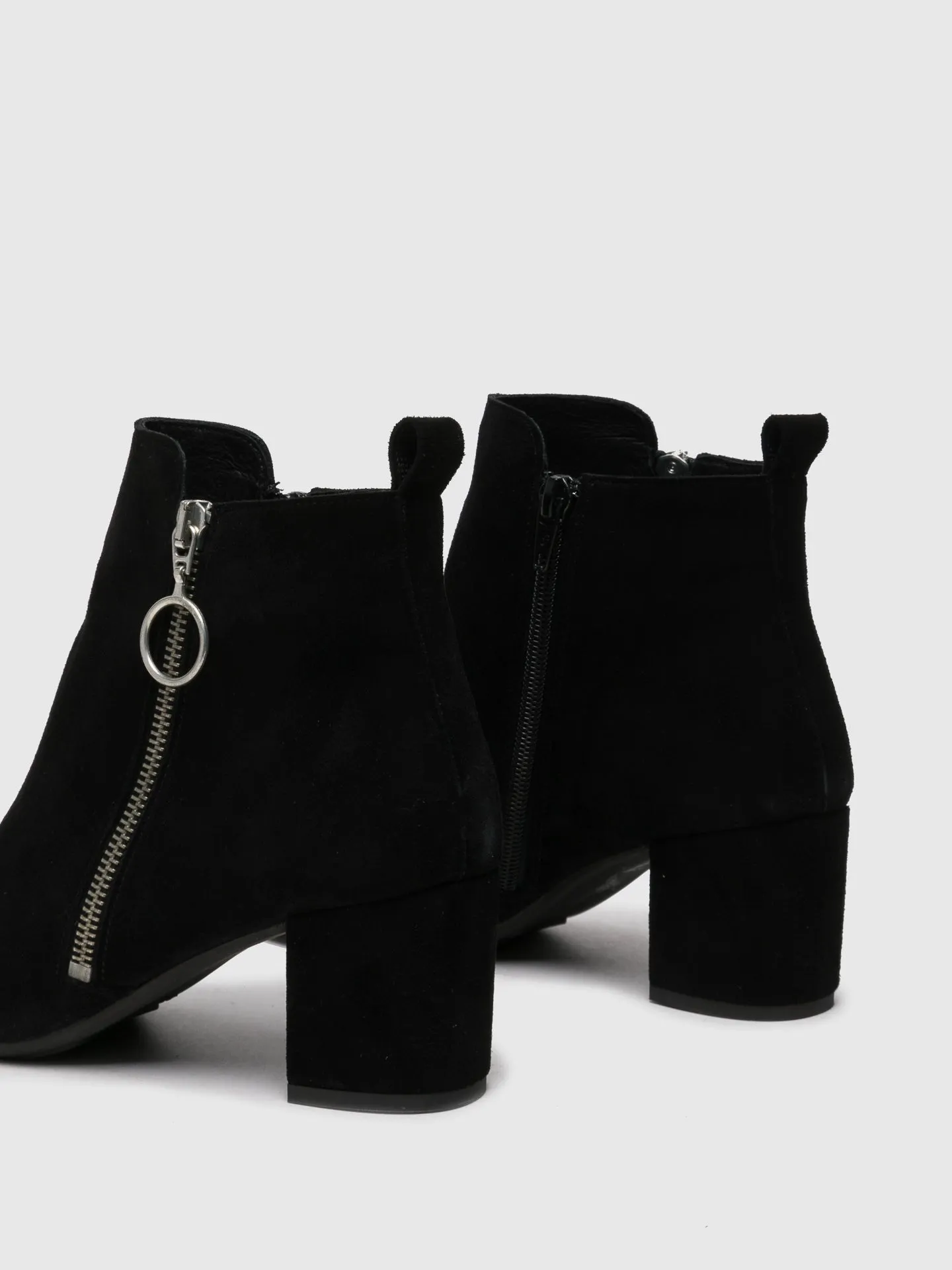 Black Zip Up Ankle Boots