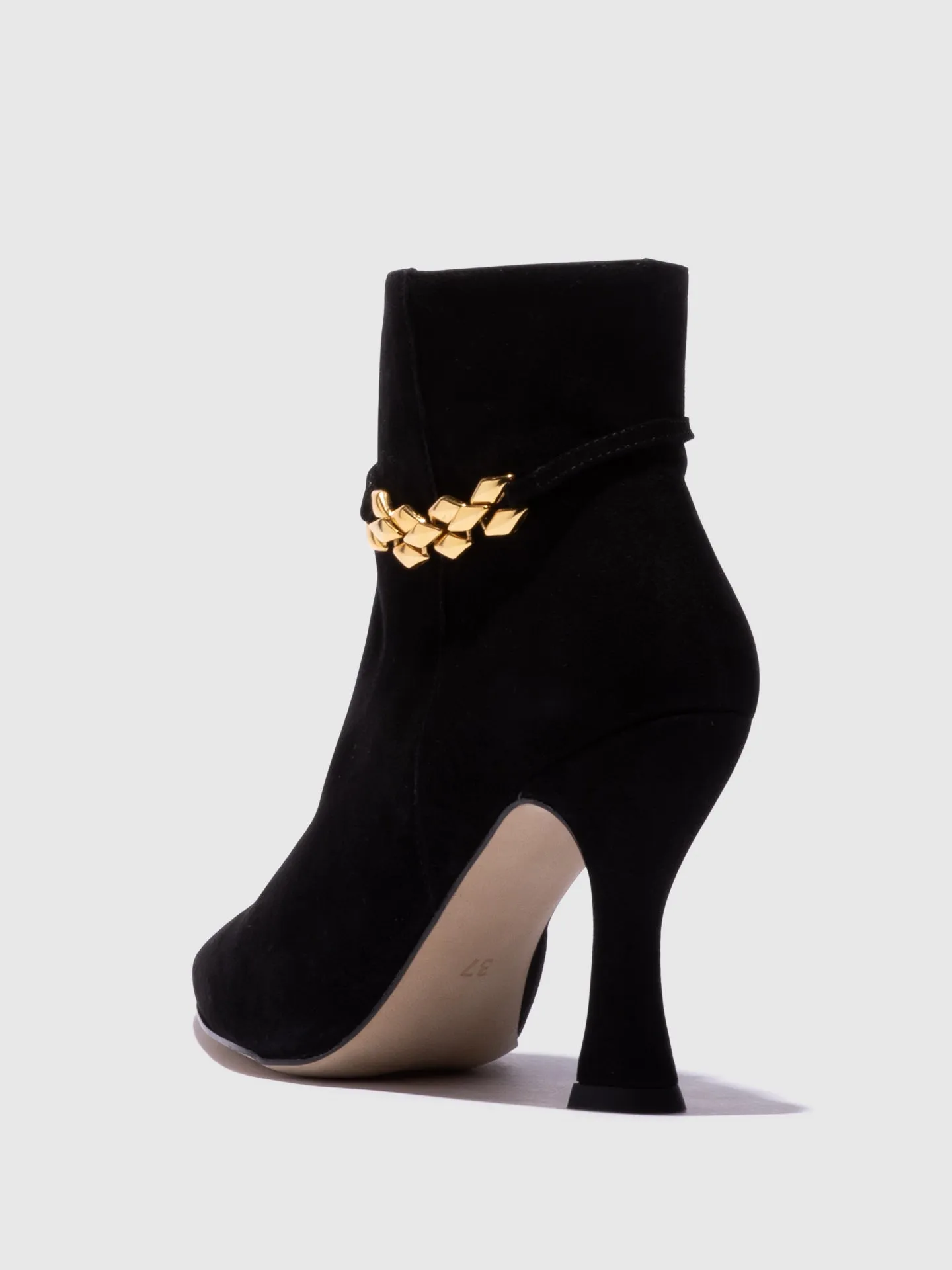 Black Zip Up Ankle Boots