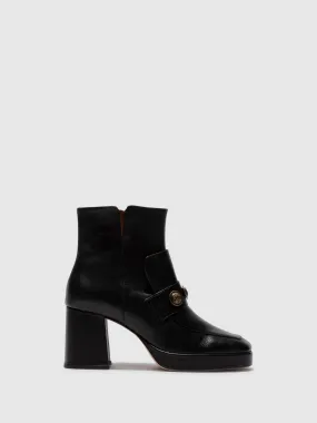 Black Zip Up Ankle Boots