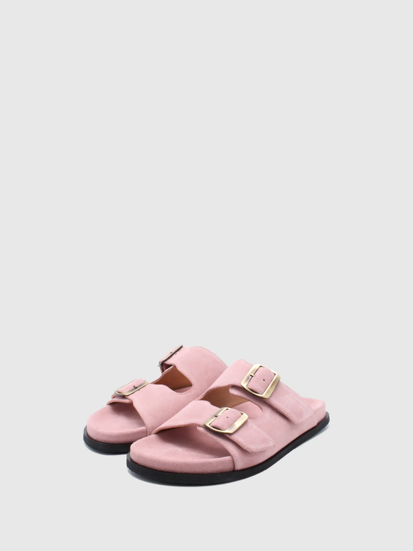 Buckle Mules Impact Pink