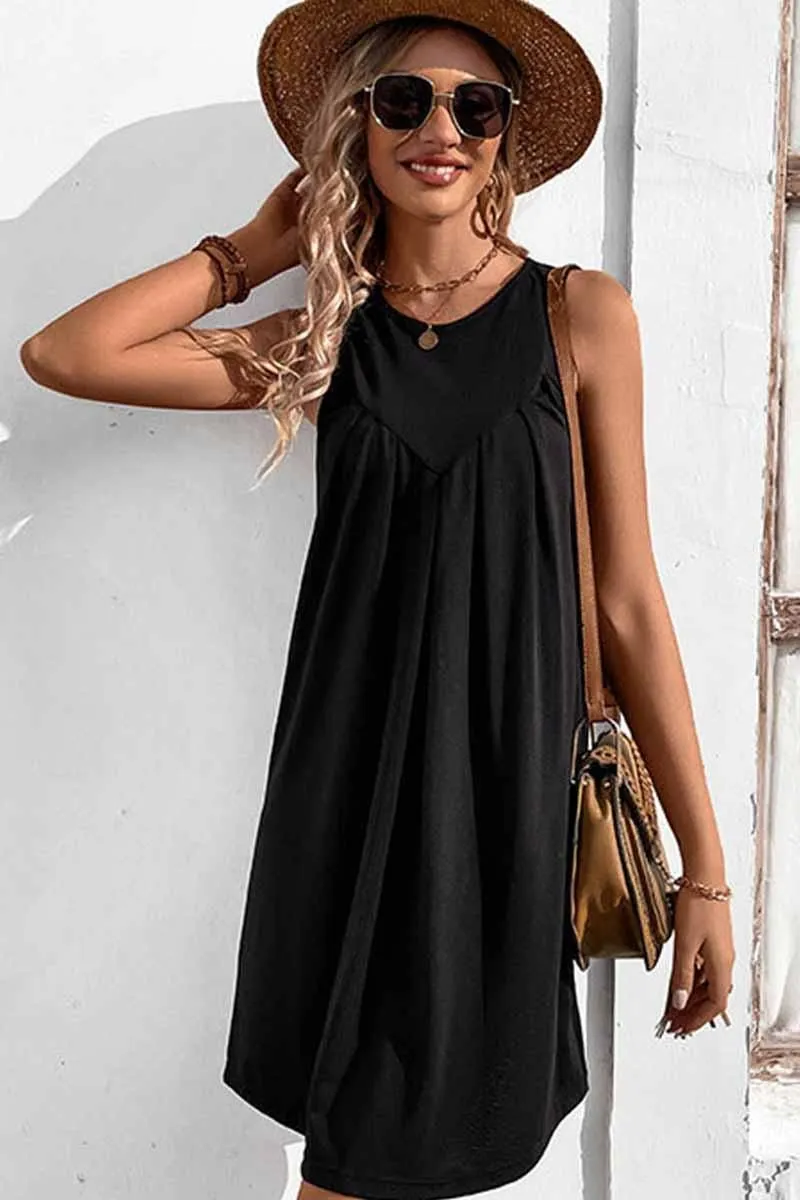 CASUAL SLEEVELESS SHORT DRESS