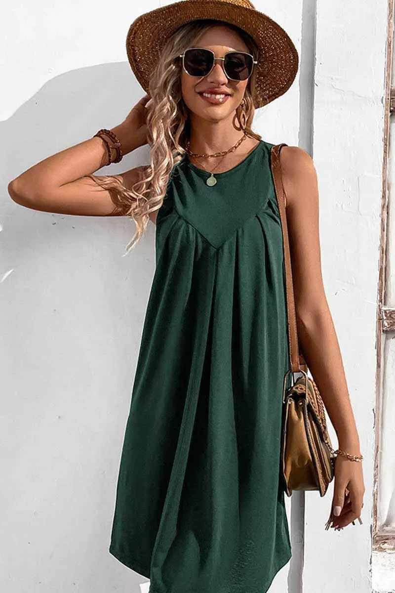 CASUAL SLEEVELESS SHORT DRESS