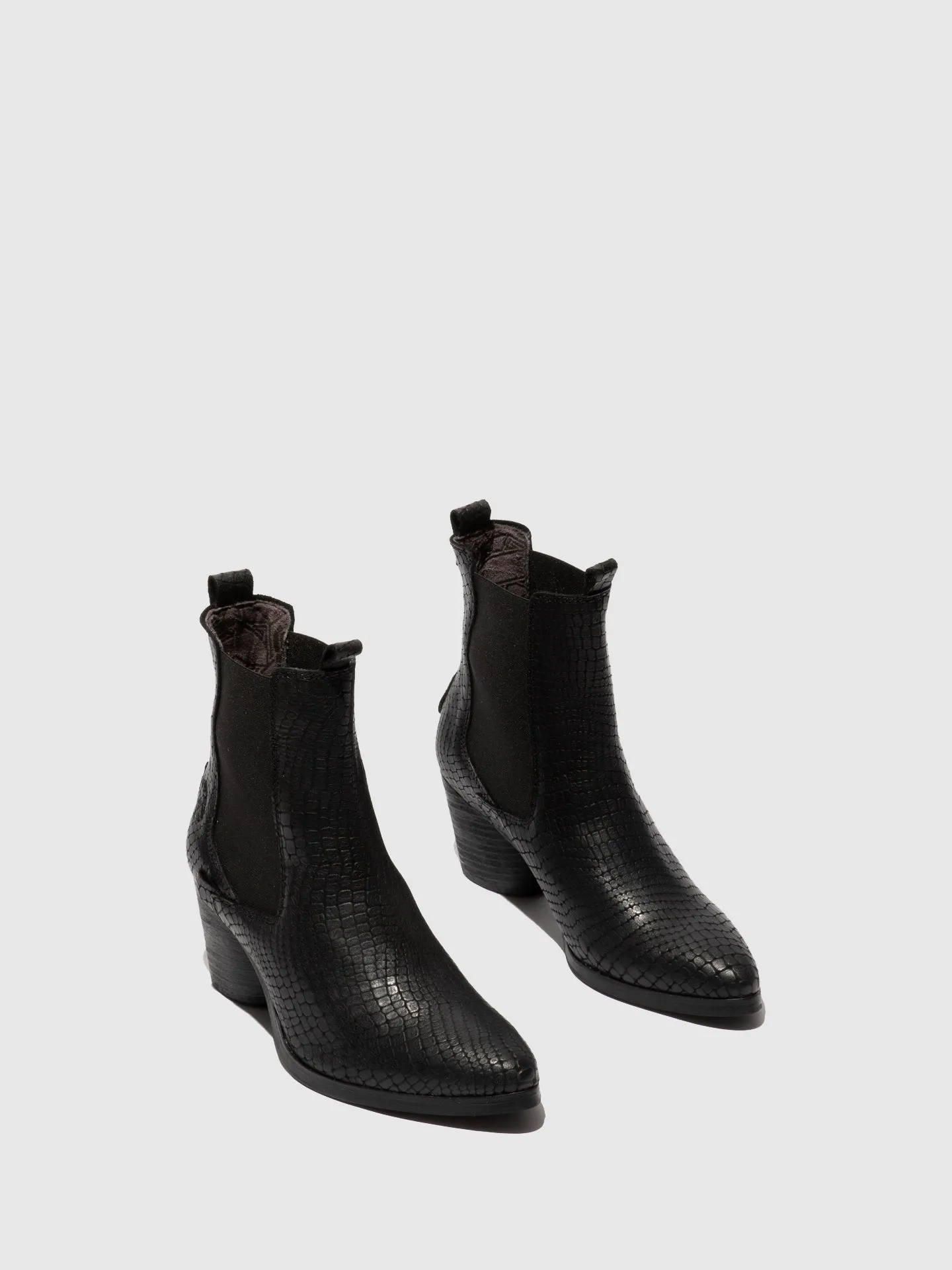 Chelsea Ankle Boots ADEN824FLY CROCO BLACK