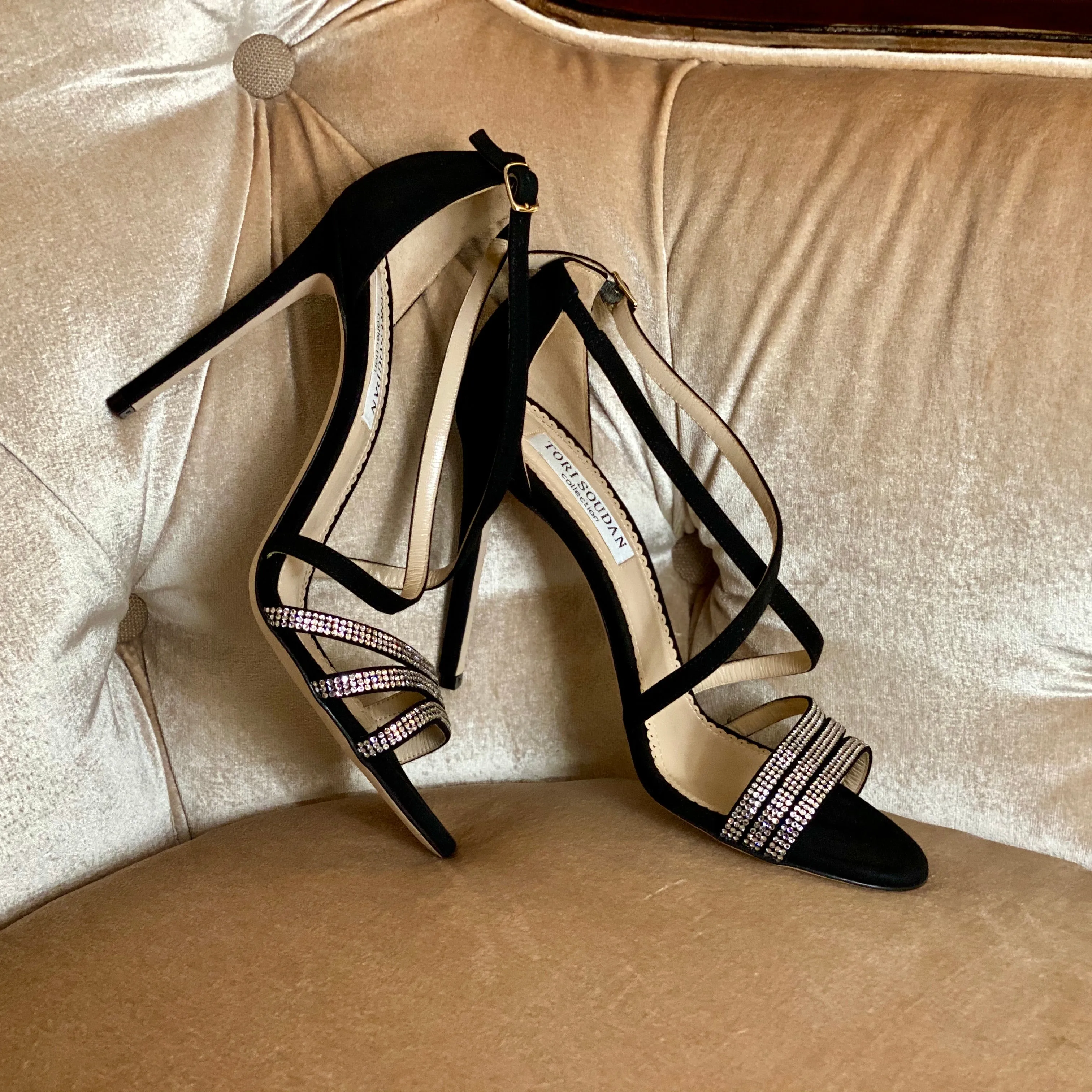 Cheryl High Heel Sandal- Black