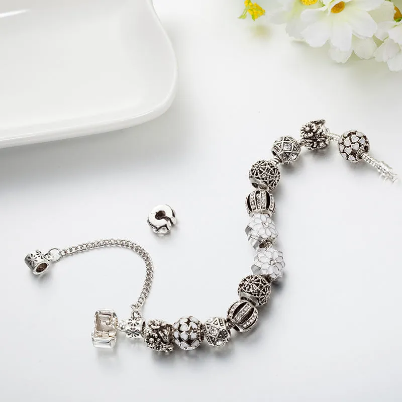 Crystal Enamel Beads Charm Beads Bracelet