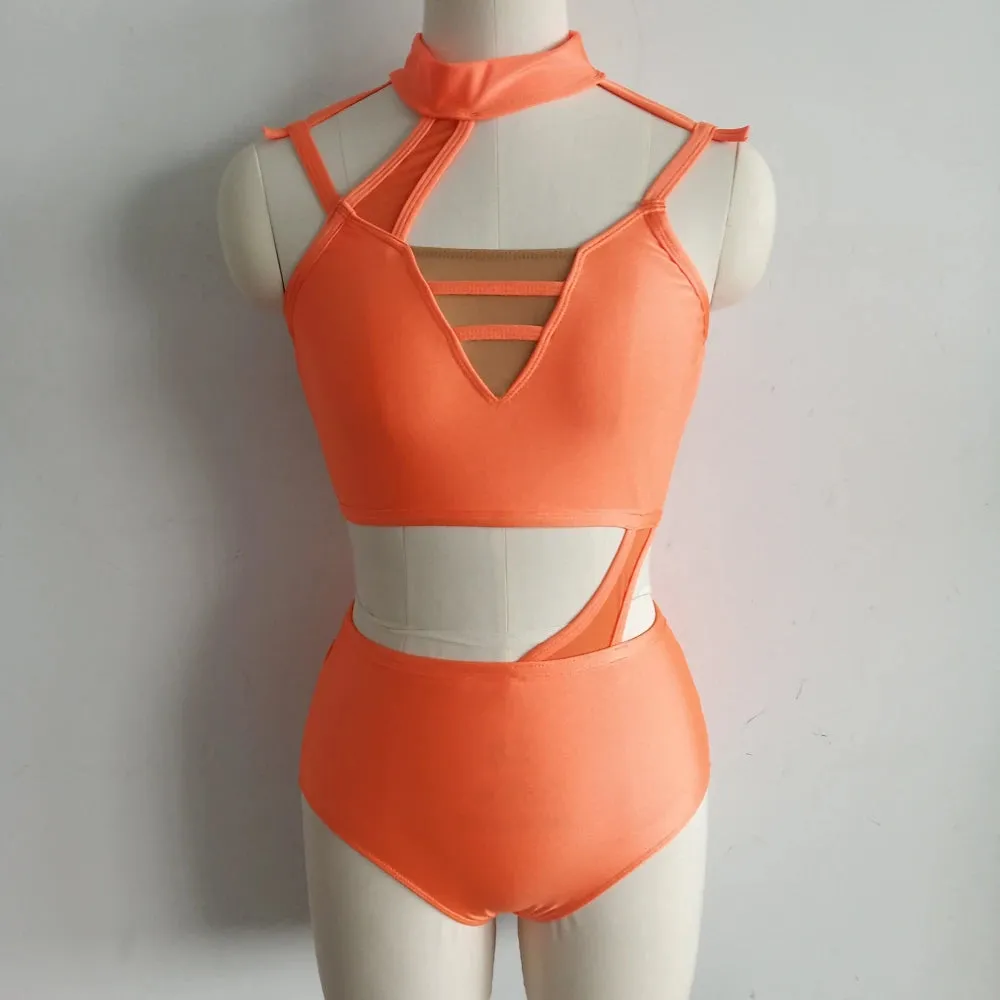 #D009-B Nylon/Lycra Mesh Modern Contempory Dance Costume- Dance School- Troupe or Solo Performance