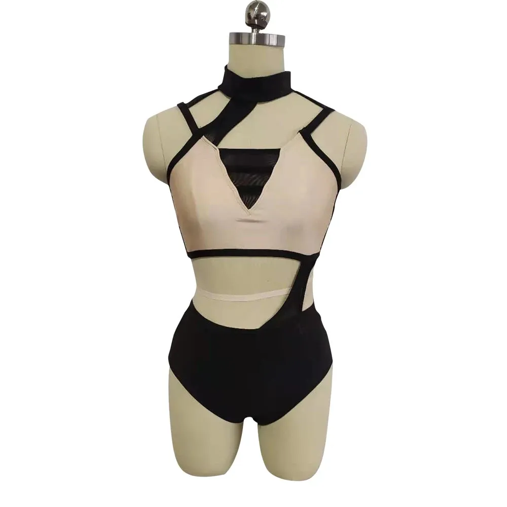 #D009-B Nylon/Lycra Mesh Modern Contempory Dance Costume- Dance School- Troupe or Solo Performance