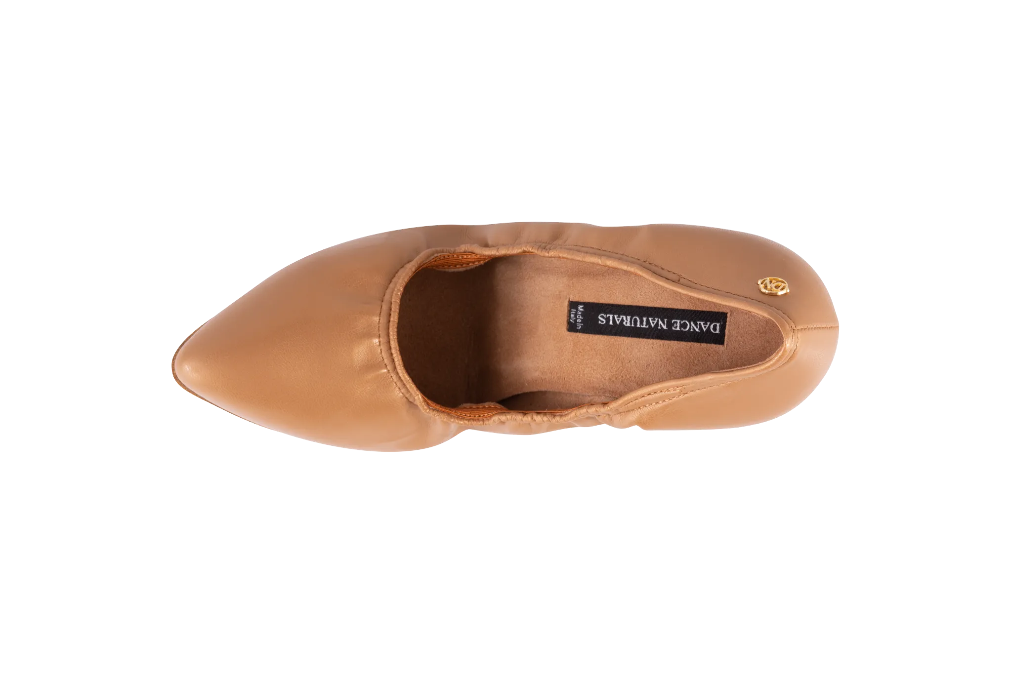 Dance Naturals 223 Cecilia Flesh Satin Pointed Toe Elasticized Smooth Ballroom Shoe