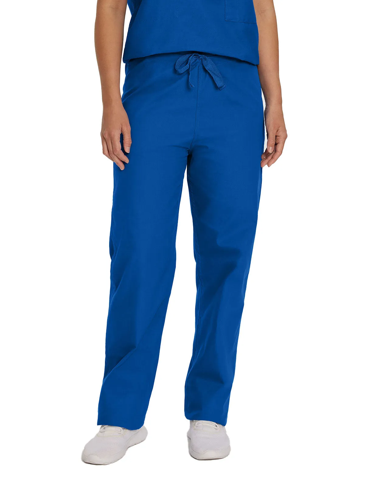 Essentials - Unisex Classic Fit Reversible Drawstring Scrub Pants [1]