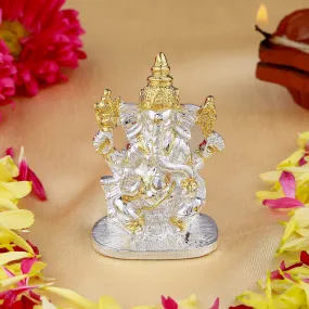 Estele Gold & Rhodium Plated Divine Ganesh Idol