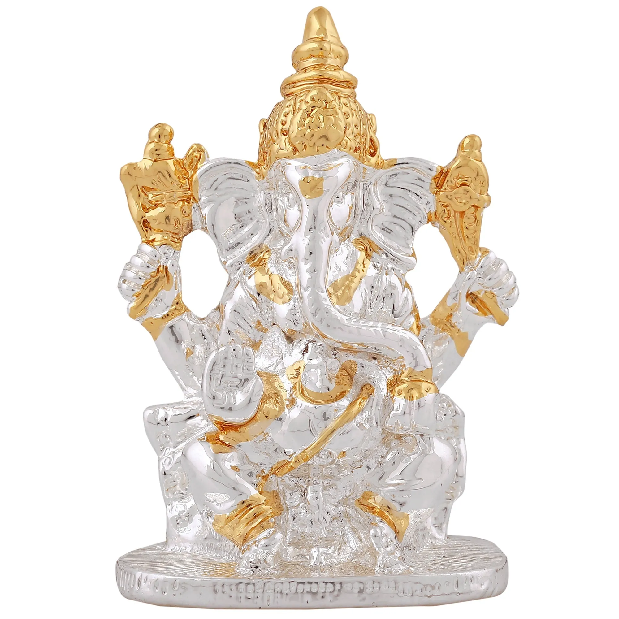 Estele Gold & Rhodium Plated Divine Ganesh Idol