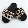 Fashion trend plush faux fur breathable luxury high quality fur slides slippers women