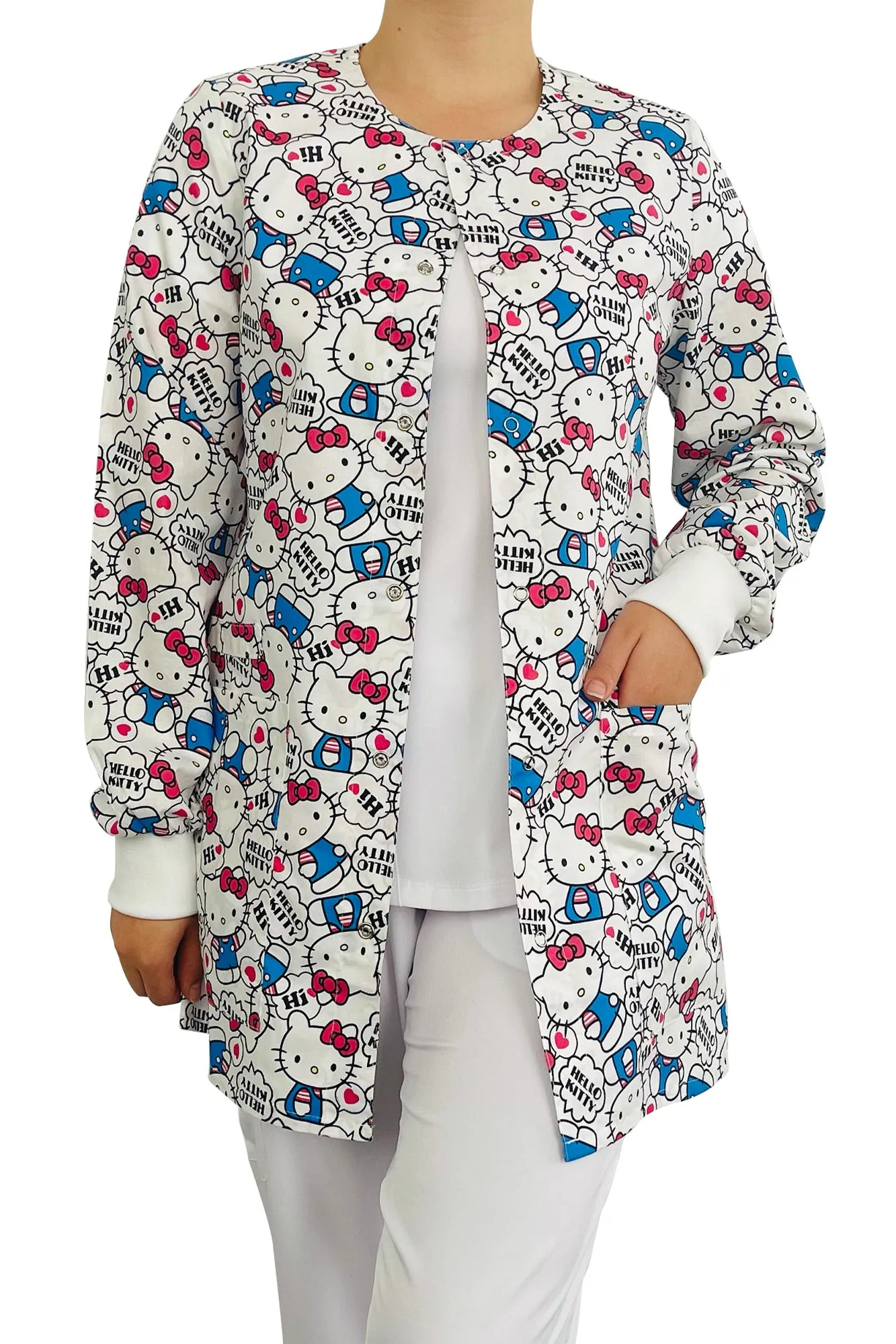 Hello Kitty Printed Scrub Jacket