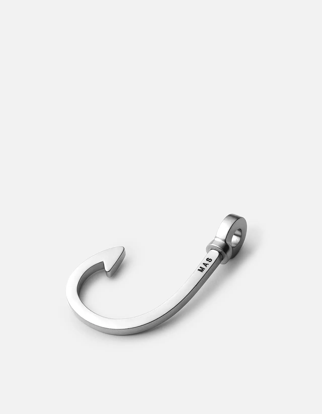 Hooked Keychain, Sterling Silver