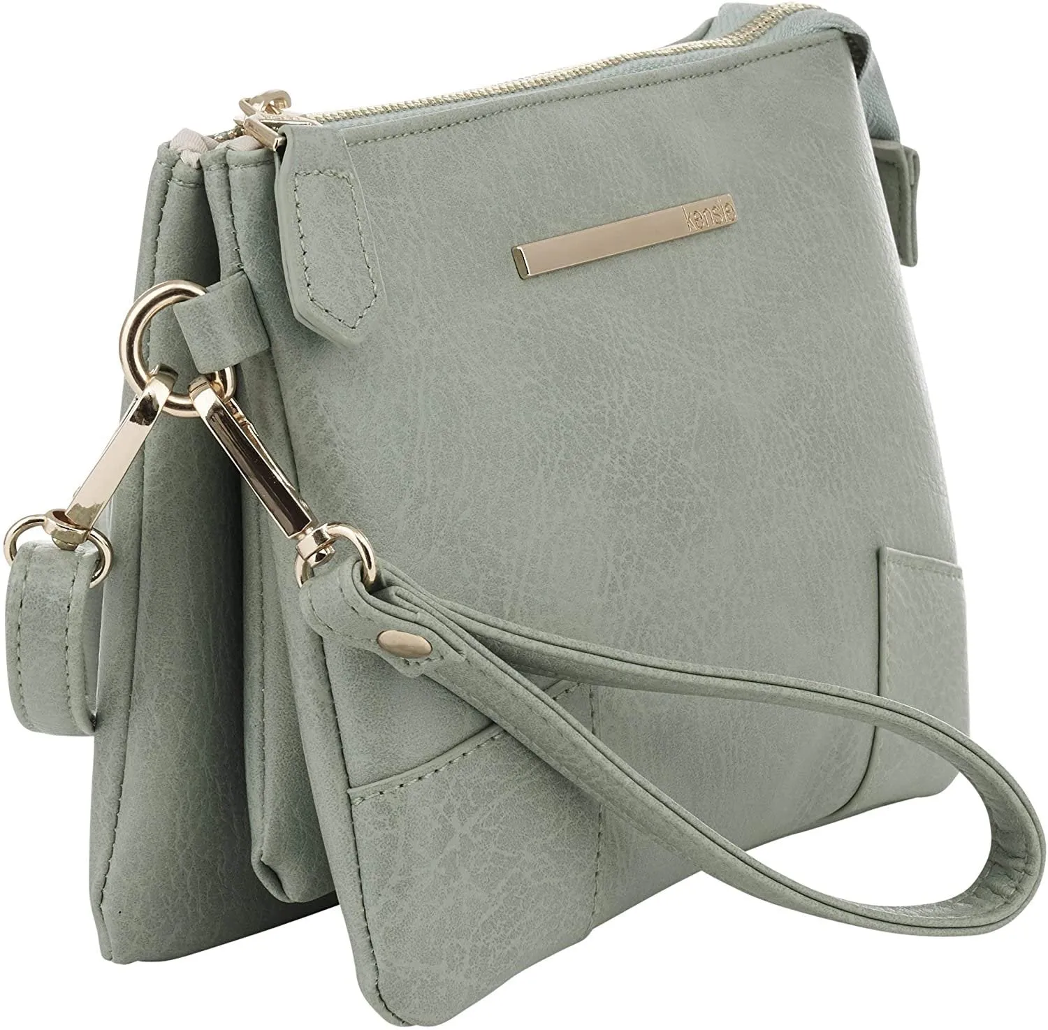 Kensie Small Crossbody Bag With Multi Pockets - Women’s Fashion Handbag Sling Purse