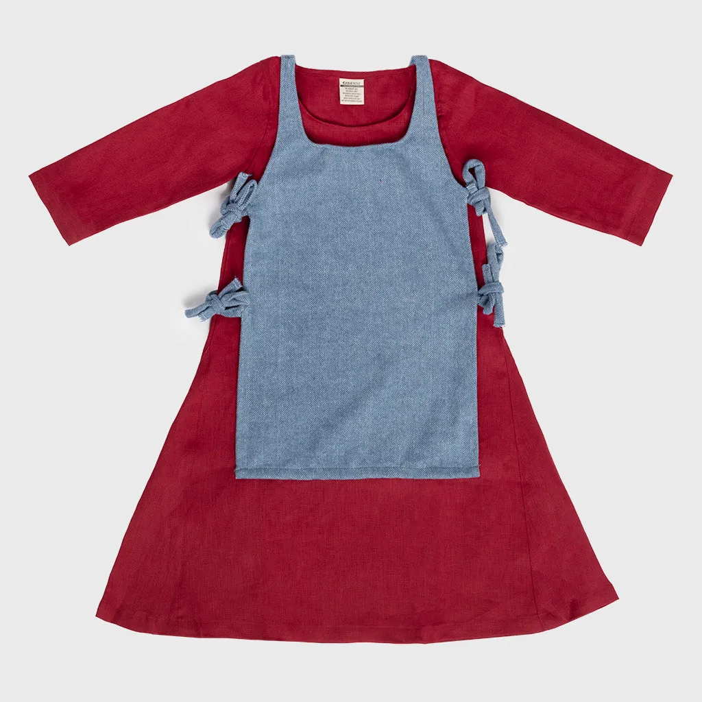 Kids Apron Dress, Red