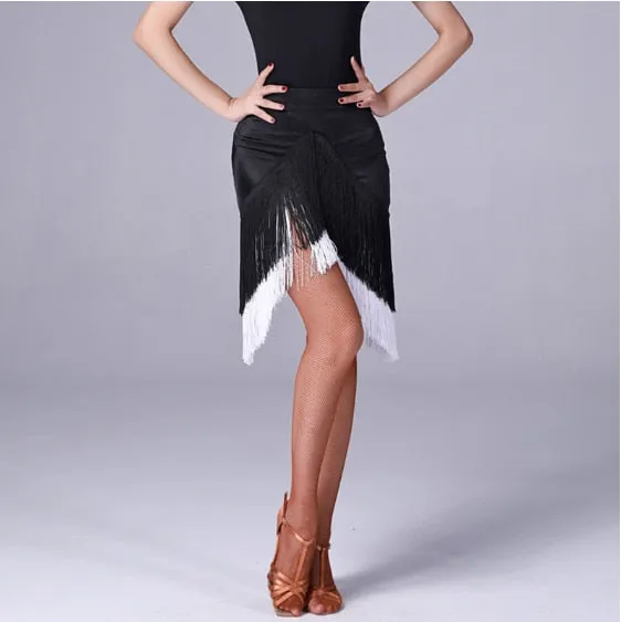 #L071 Latin Tassel Fringe Skirt- Ballroom- Salsa-Cha Cha-Rumba-Samba