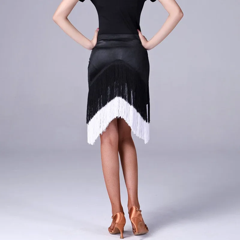 #L071 Latin Tassel Fringe Skirt- Ballroom- Salsa-Cha Cha-Rumba-Samba