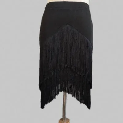 #L071 Latin Tassel Fringe Skirt- Ballroom- Salsa-Cha Cha-Rumba-Samba