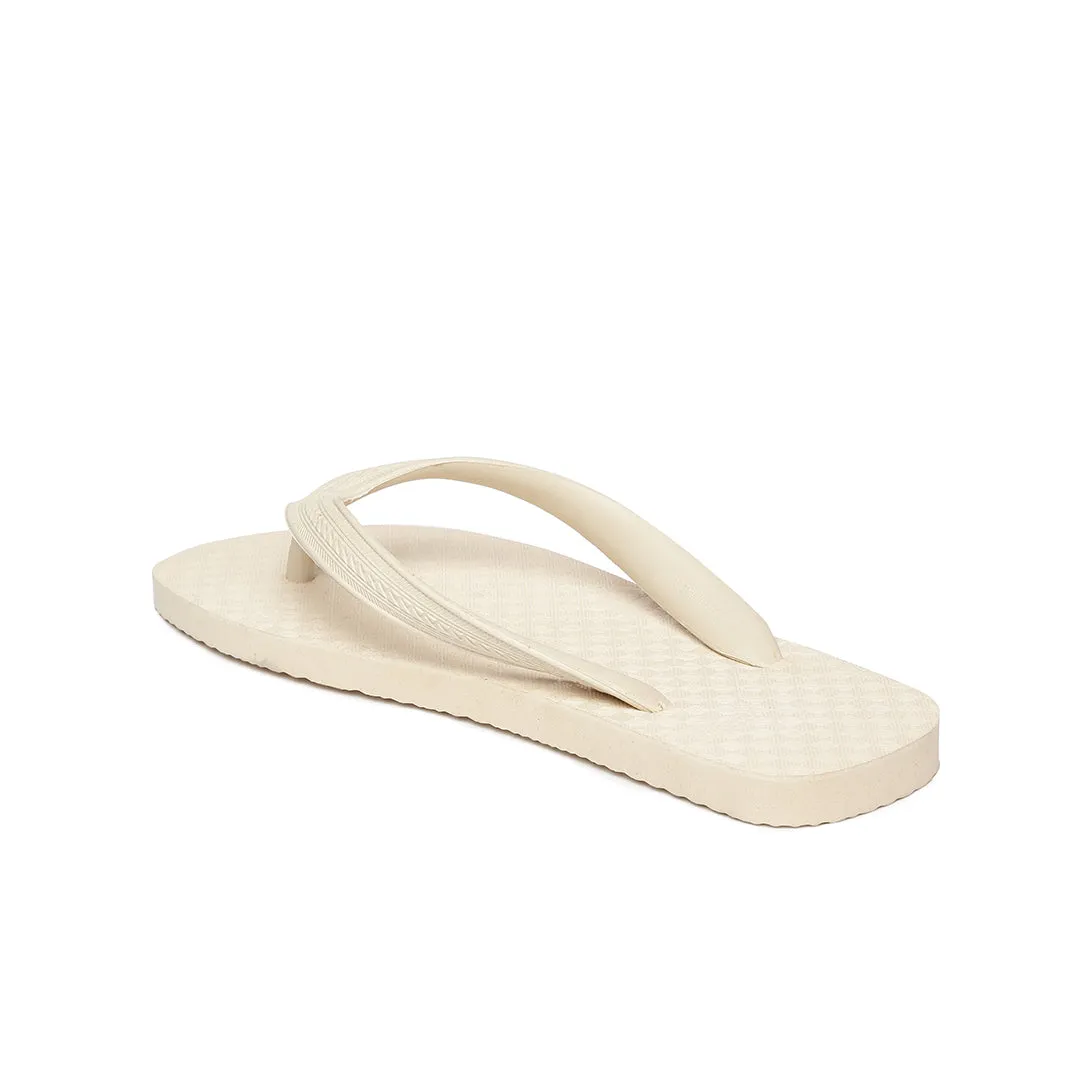 Men's White Rubber Based Flip-Flops