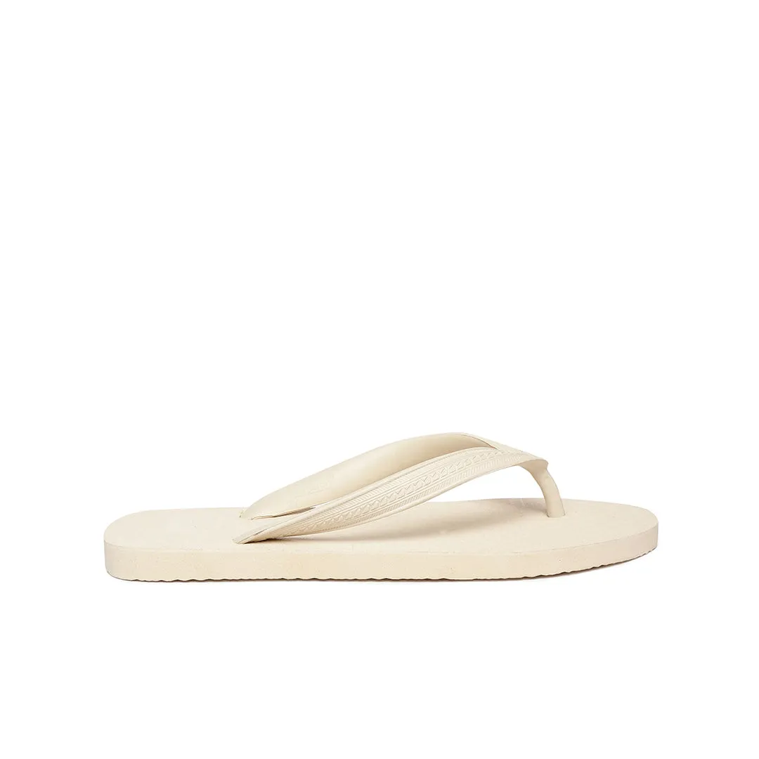 Men's White Rubber Based Flip-Flops